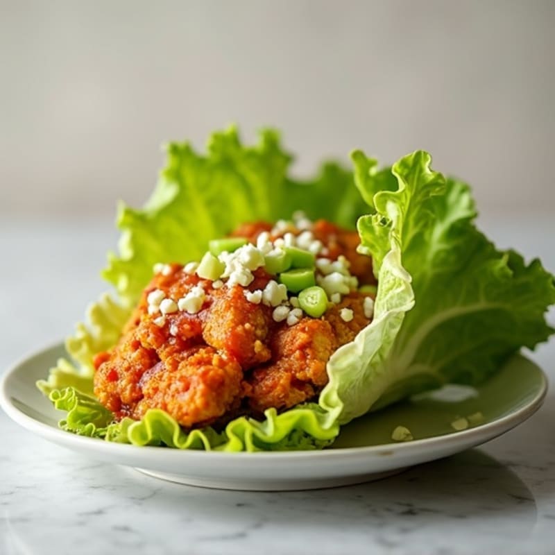 Crispy Buffalo Chicken Lettuce Wrap