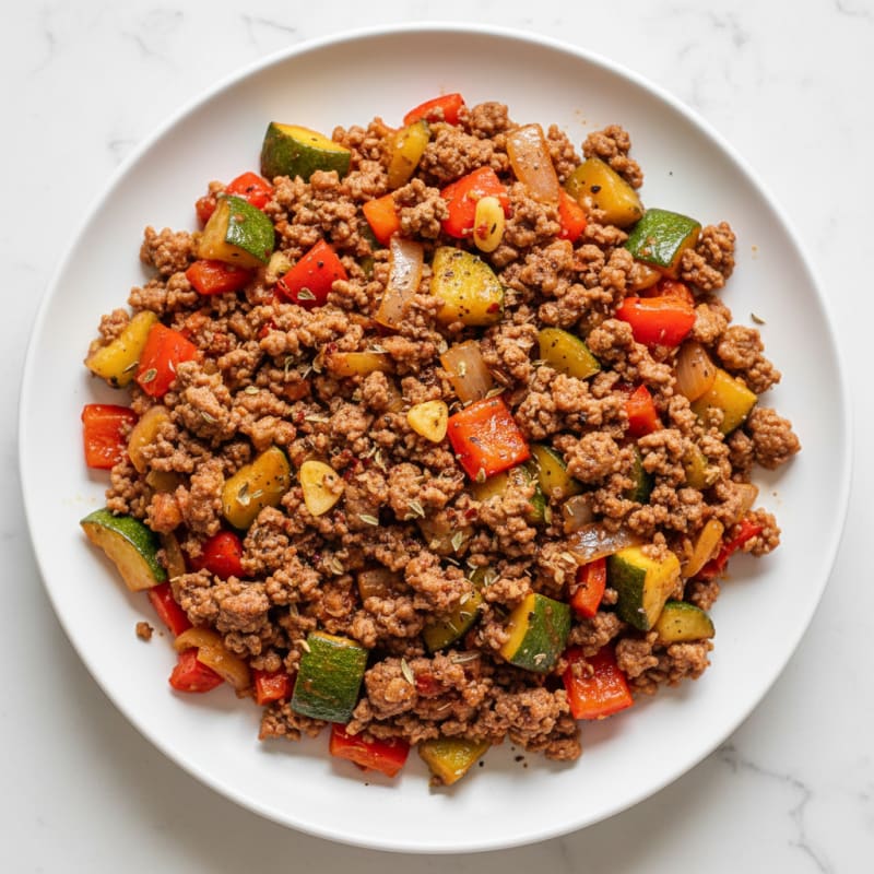 Lean Ground Beef and Veggie Skillet