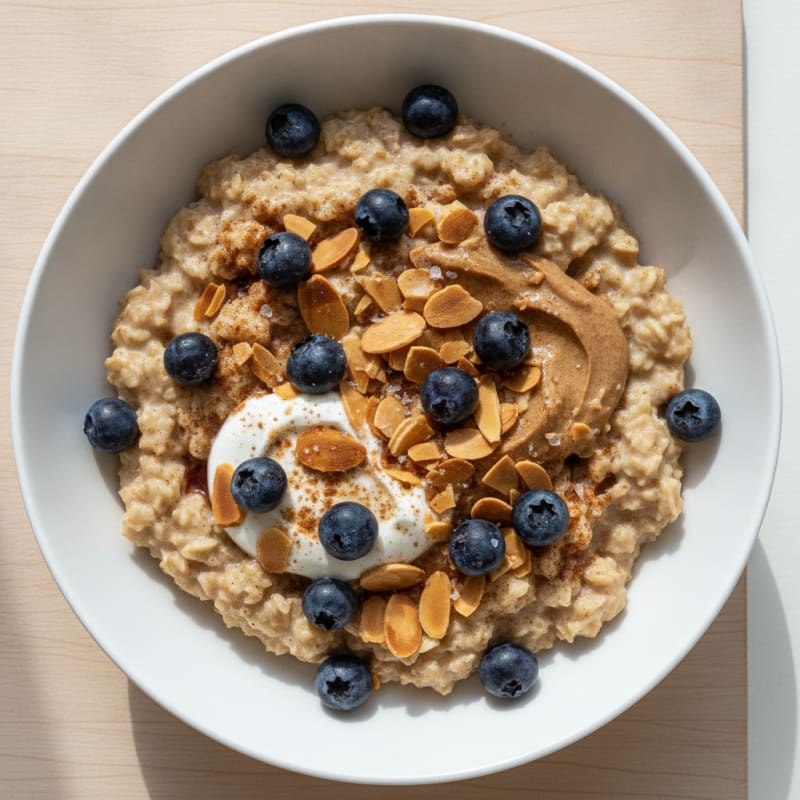Warm Berry Almond Porridge
