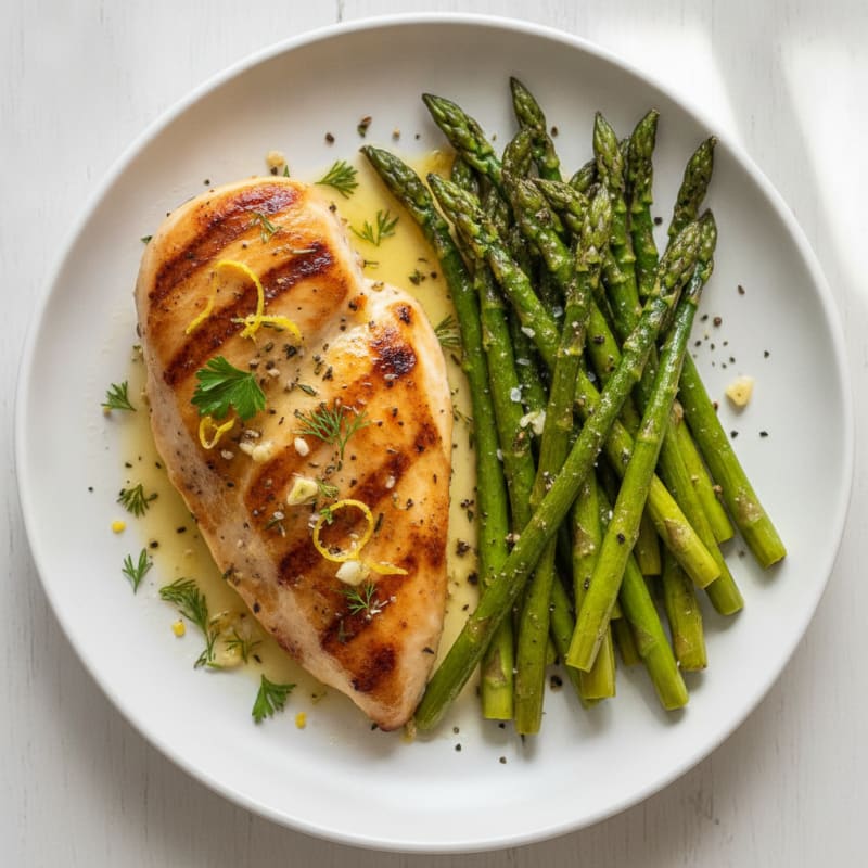 Lemon Herb Chicken and Roasted Asparagus