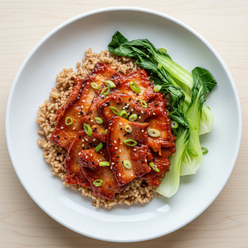 Spicy Gochujang Pork Belly Bowl