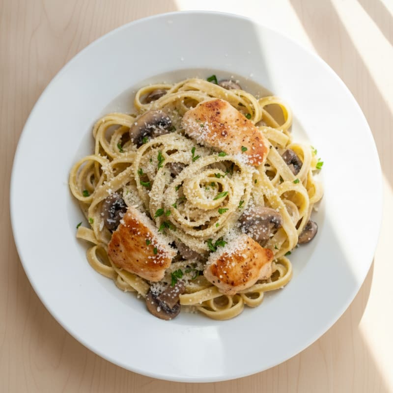 Truffle Mushroom Tagliatelle with Parmesan