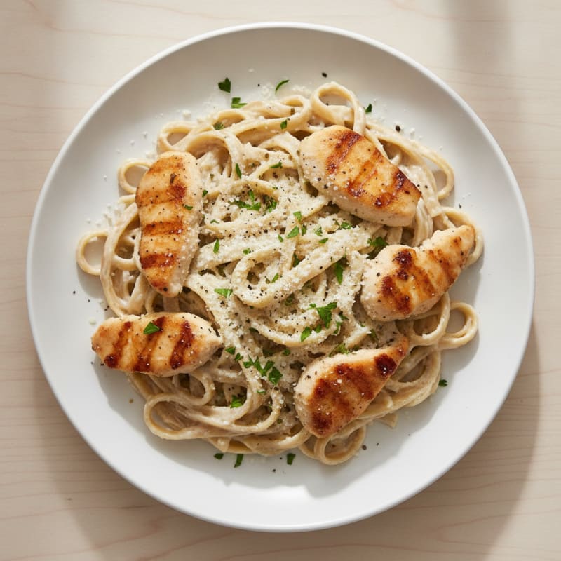 Garlic Parmesan Chicken Alfredo Pasta