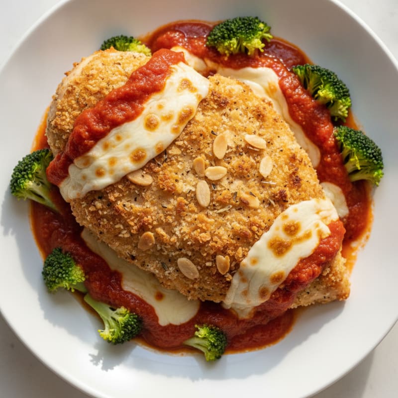 Parmesan-Crusted Chicken with Marinara Sauce