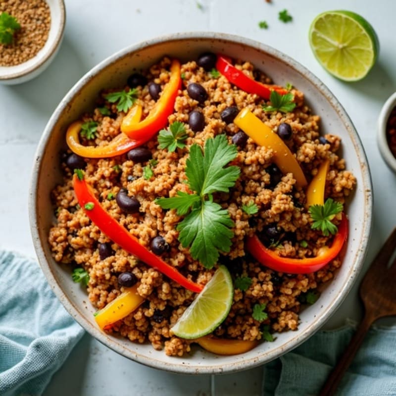 Cilantro-Lime Ground Turkey Taco Skillet