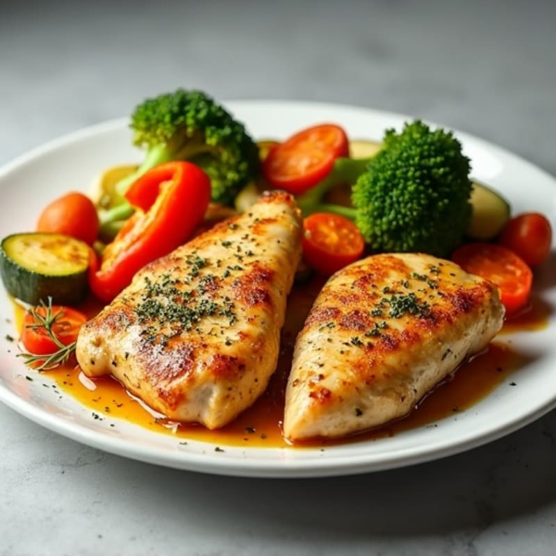 Sheet Pan Lemon-Herb Crispy Chicken with Roasted Vegetables