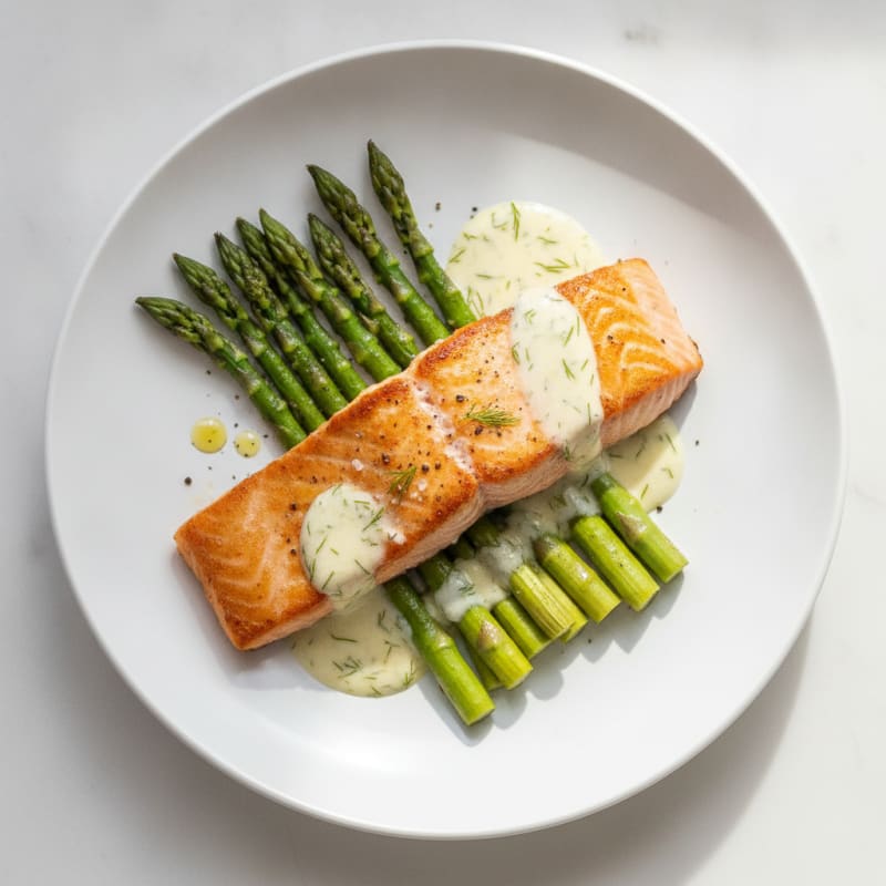 Pan-Seared Salmon with Lemon-Dill Sauce