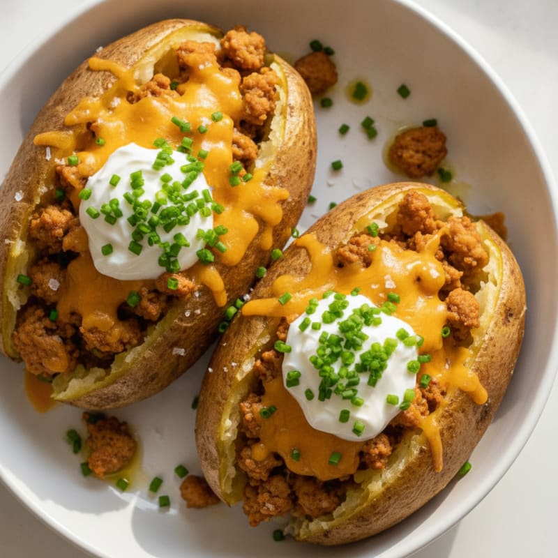 Loaded Baked Potatoes with Chives