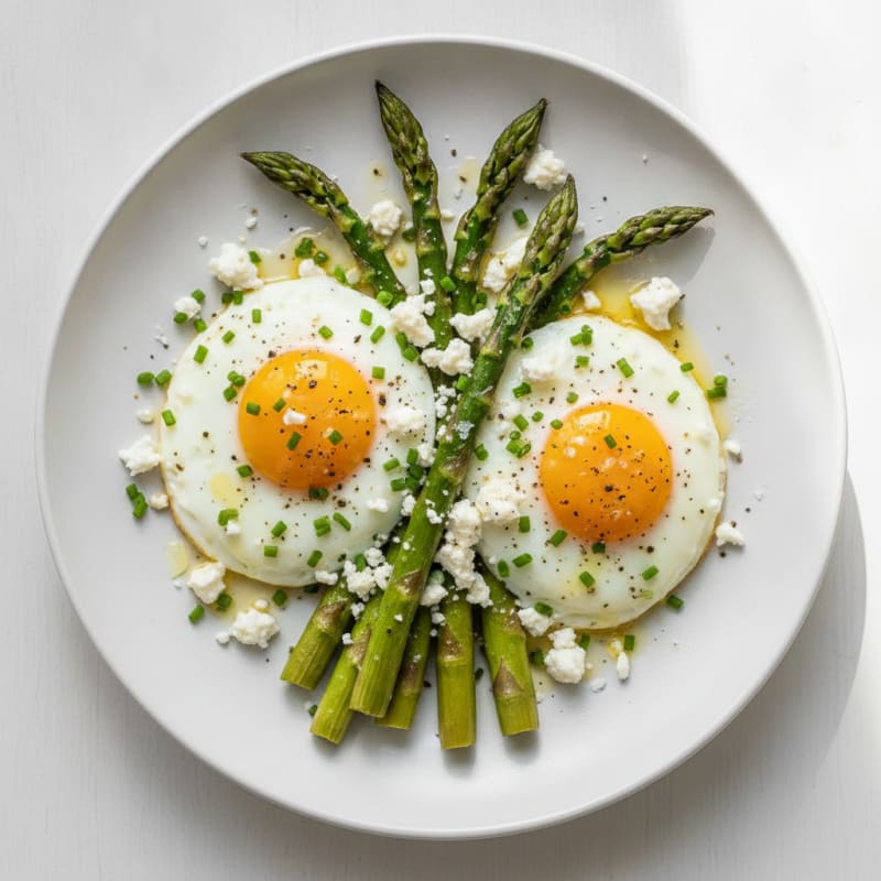Baked Eggs with Roasted Asparagus