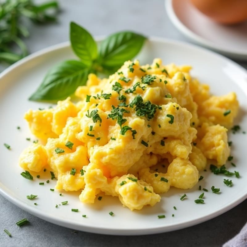 Creamy Scrambled Eggs with Fresh Herbs