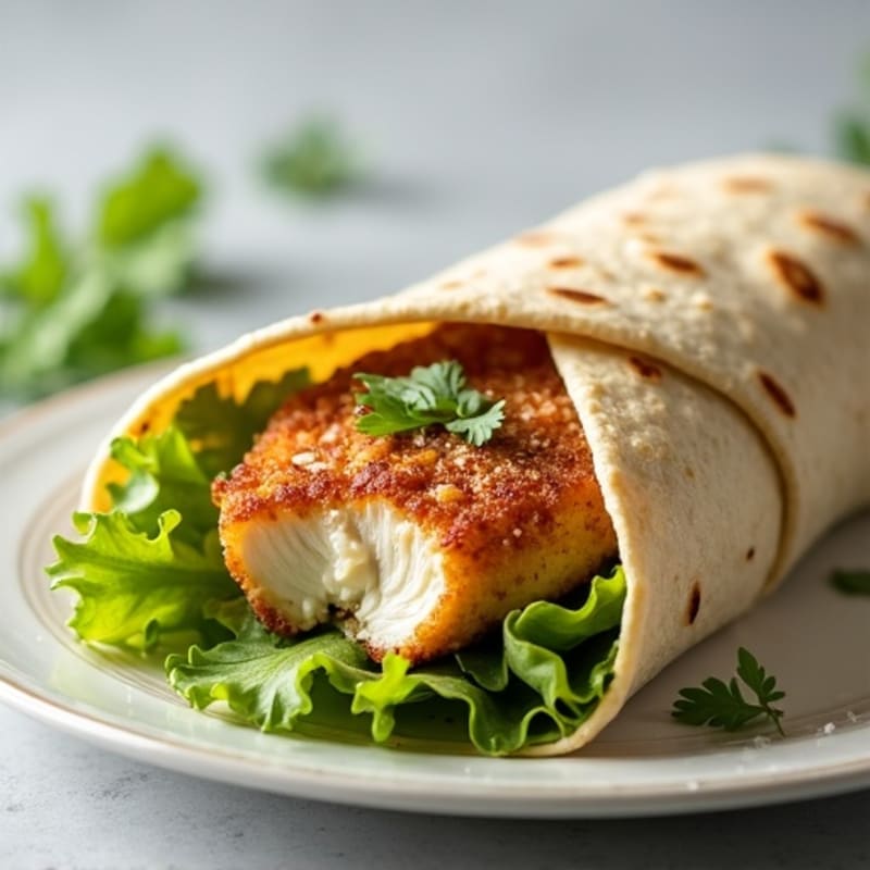 Crispy Greek Yogurt Chicken Caesar Wrap