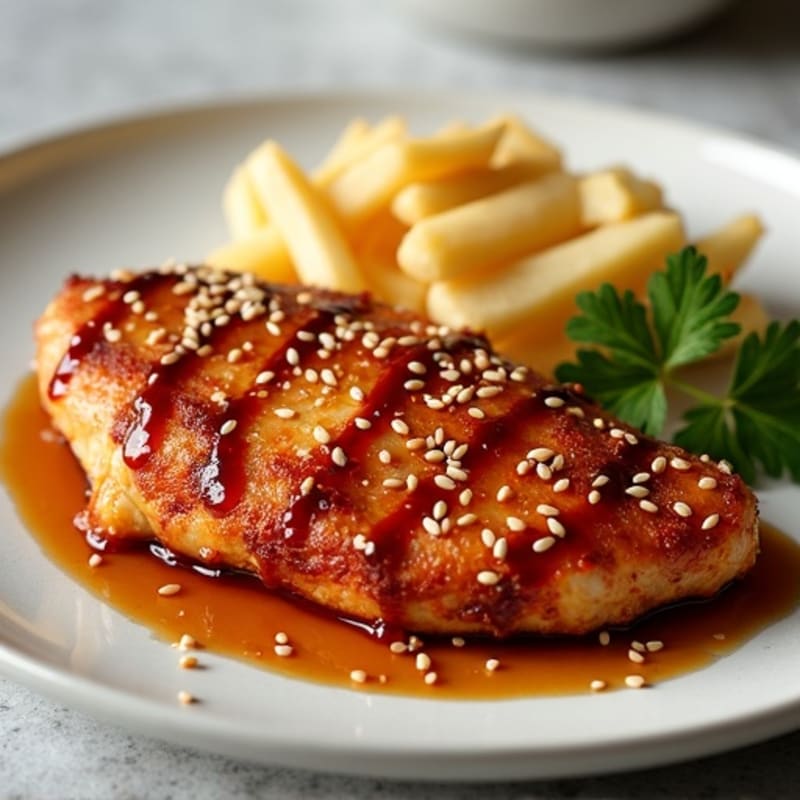 Crispy Baked Chicken with Sweet and Spicy Sesame Glaze