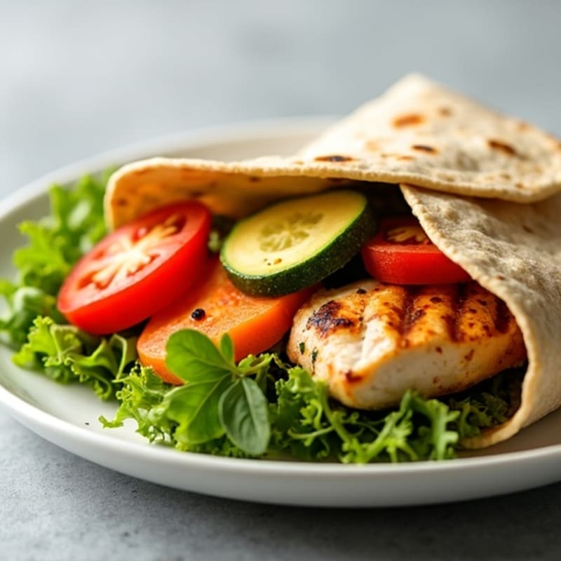 Herb-Grilled Chicken and Crispy Veggie Wrap