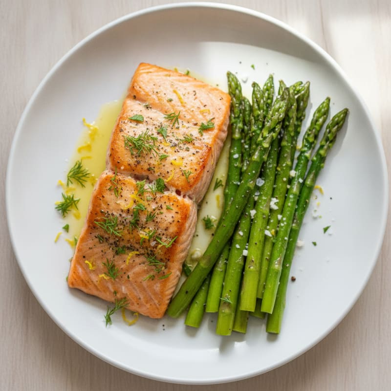 Lemon-Herb Baked Salmon with Asparagus