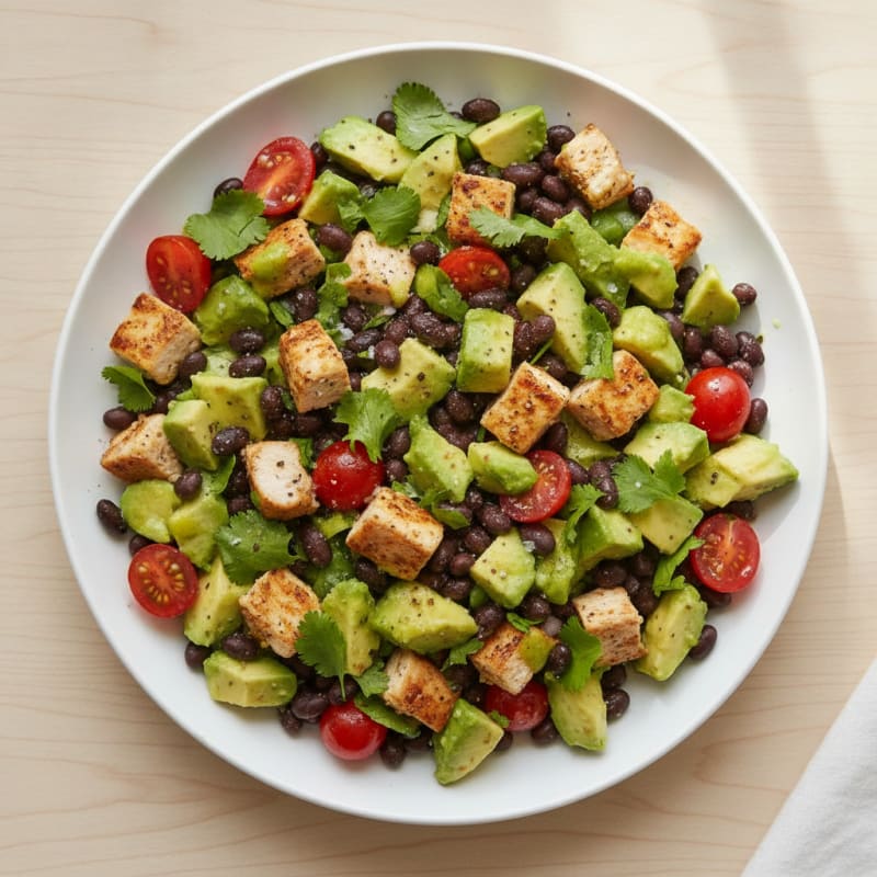 Zesty Avocado and Black Bean Protein Salad