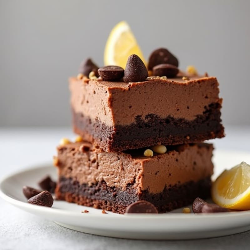 Lightened-Up Dark Chocolate Cheesecake Squares