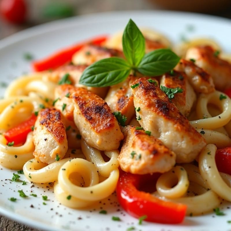 Creamy Cajun Chicken Pasta with Bell Peppers