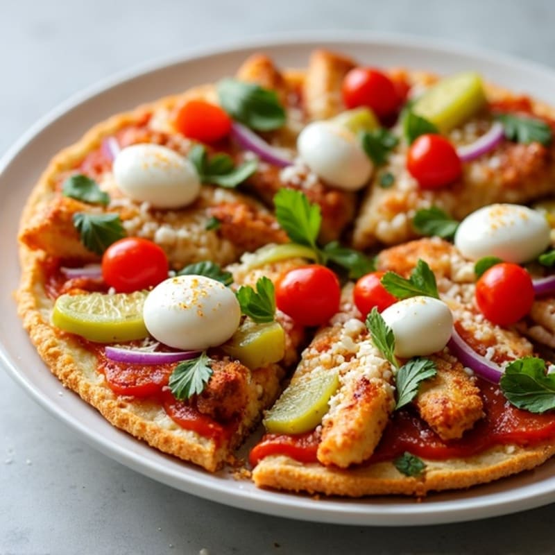 Crispy BBQ Chicken Cauliflower Crust Pizza