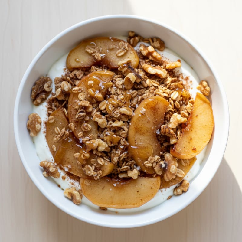 Creamy Caramelized Apple Crumble