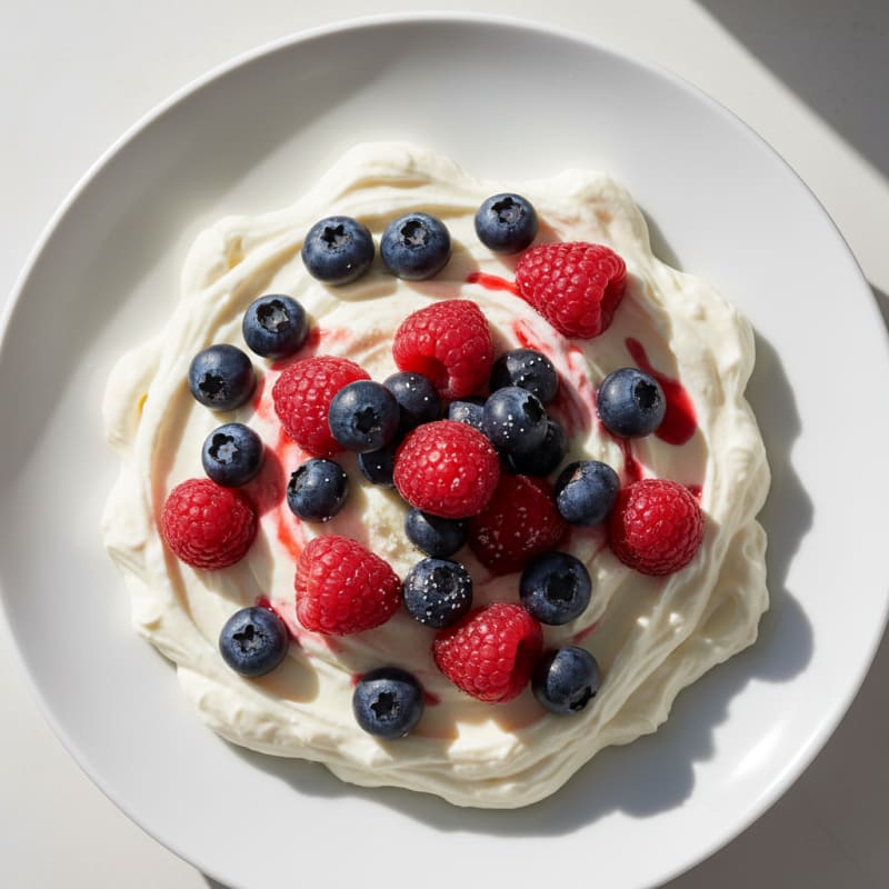 Silky Vanilla Protein Yogurt with Berries