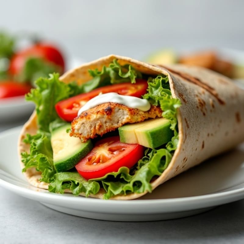 Grilled Chicken and Crispy Fresh Veggie Wrap