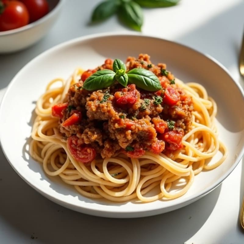 Whole Wheat Spaghetti with Hearty Lean Turkey Bolognese