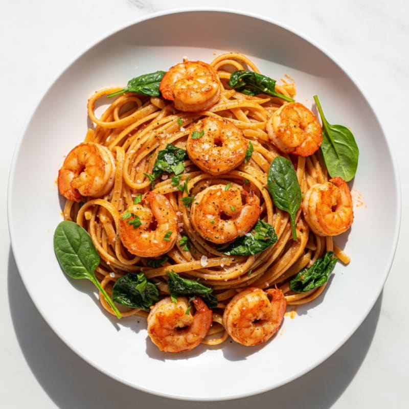 Spicy Calabrian Chili Shrimp Linguine