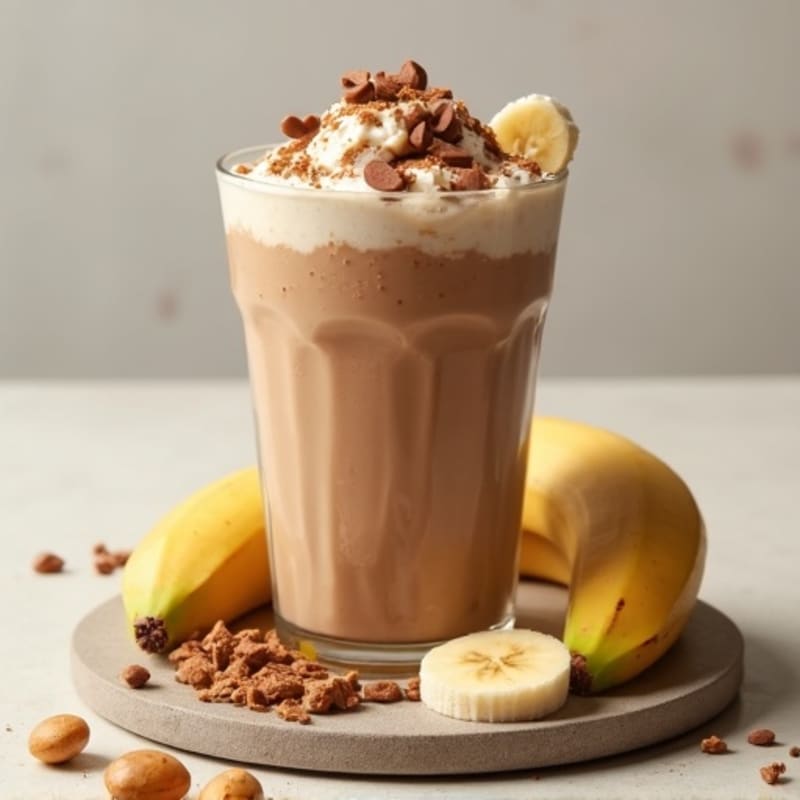 Creamy Peanut Butter Chocolate Protein Smoothie