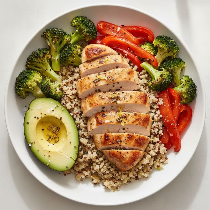 Lemon-Herb Roasted Chicken Power Bowl