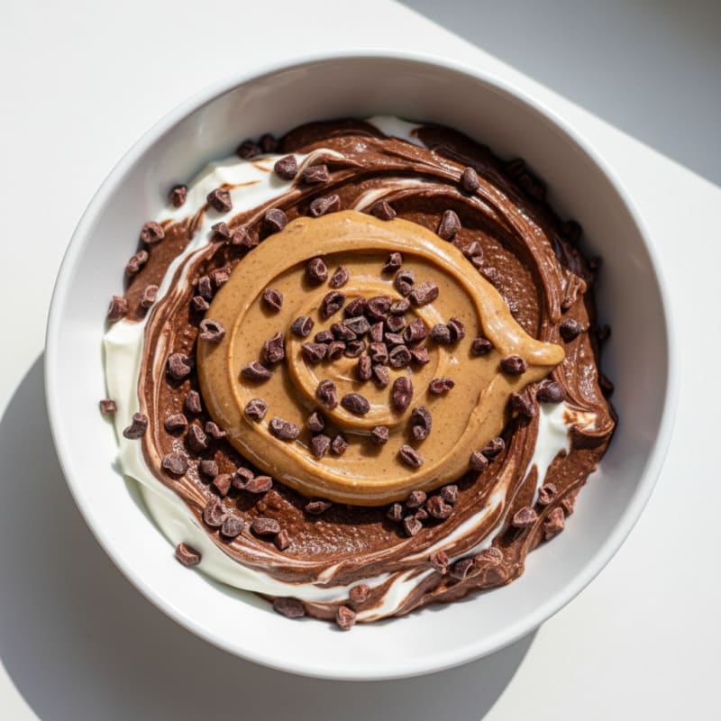 Creamy Greek Yogurt with Chocolate Protein and Almond Butter