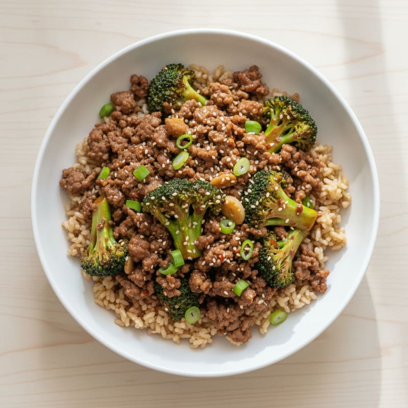 High-Fiber Korean Beef and Broccoli Side Bowl