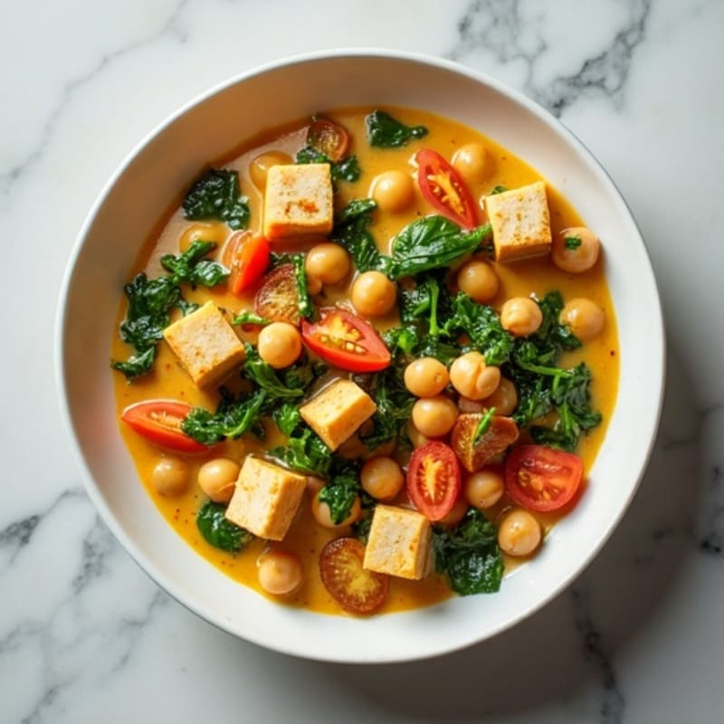 Creamy Chickpea and Spinach Curry