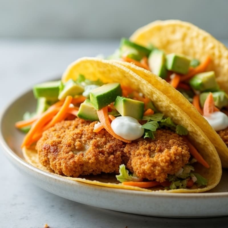 Crispy Chicken Tacos with Fresh Slaw