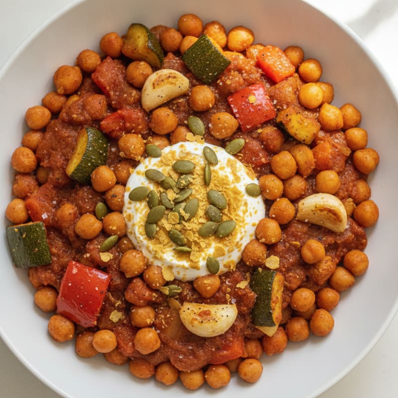 Roasted Vegetable and Chickpea Tagine