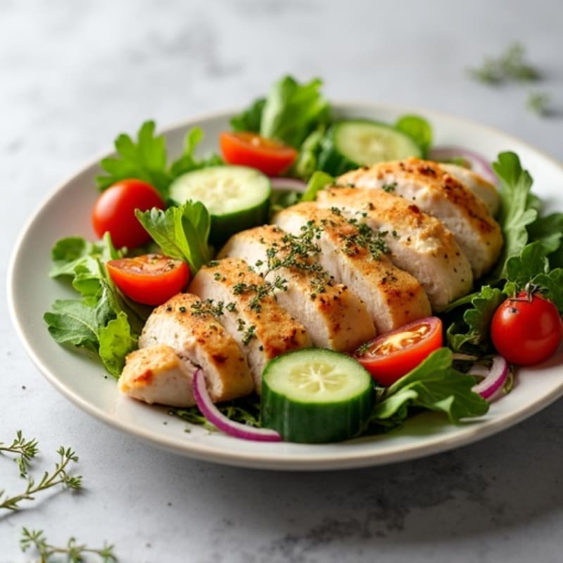 Lemon-Herb Roasted Chicken Salad with Fresh Vegetables