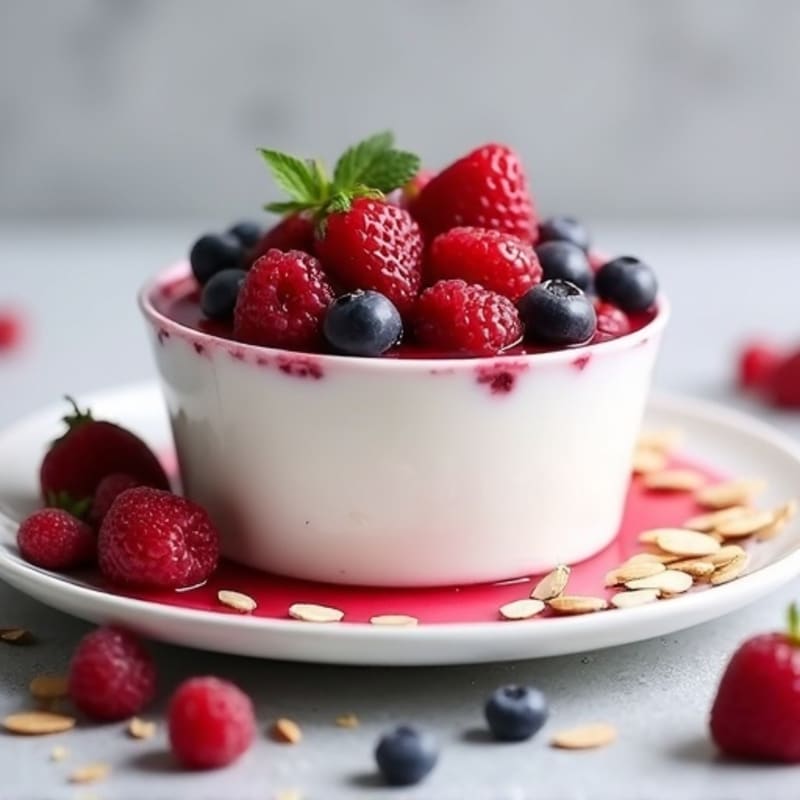 Greek Yogurt Protein Pudding with Berries