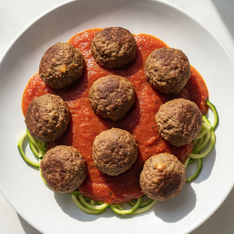 Beef Chuck Meatballs in Rich Tomato Sauce