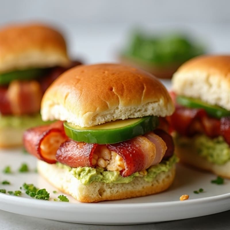 Bacon-Wrapped Jalapeño Turkey Sliders with Avocado