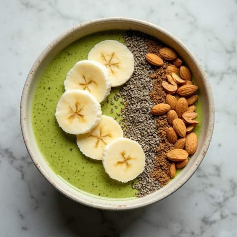 Creamy Matcha Vegan Protein Smoothie Bowl