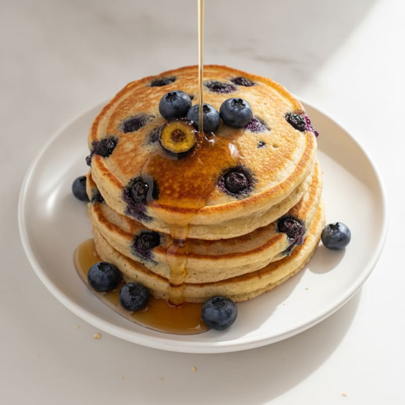 Blueberry Ricotta Protein Pancakes