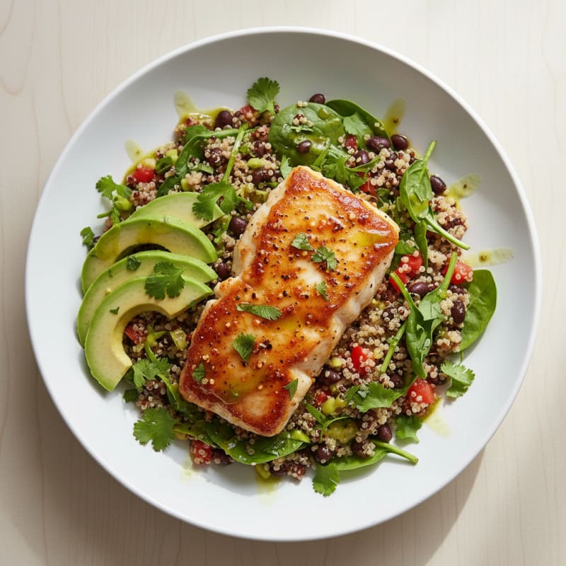 Zesty Chili-Lime Halibut Power Bowl