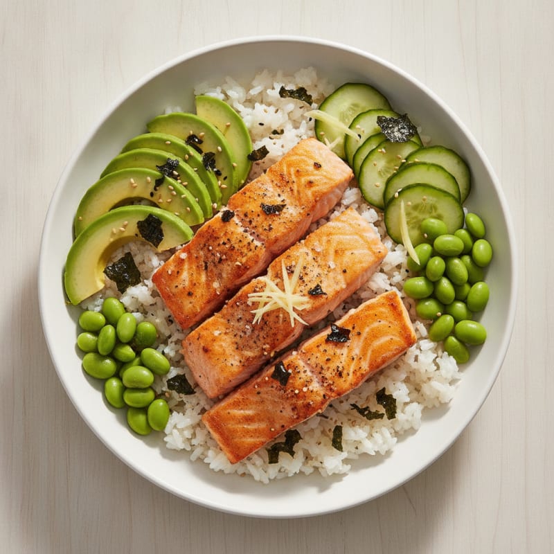 Salmon Sushi Rice Bowl