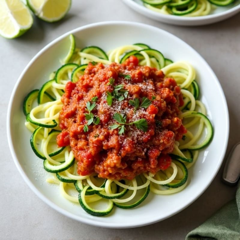 Lean Turkey and Zucchini Noodle Bolognese