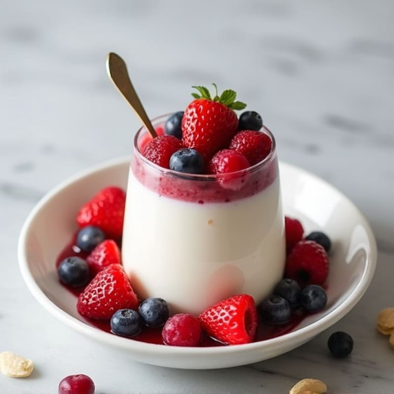 Silky Greek Yogurt Protein Pudding with Berries