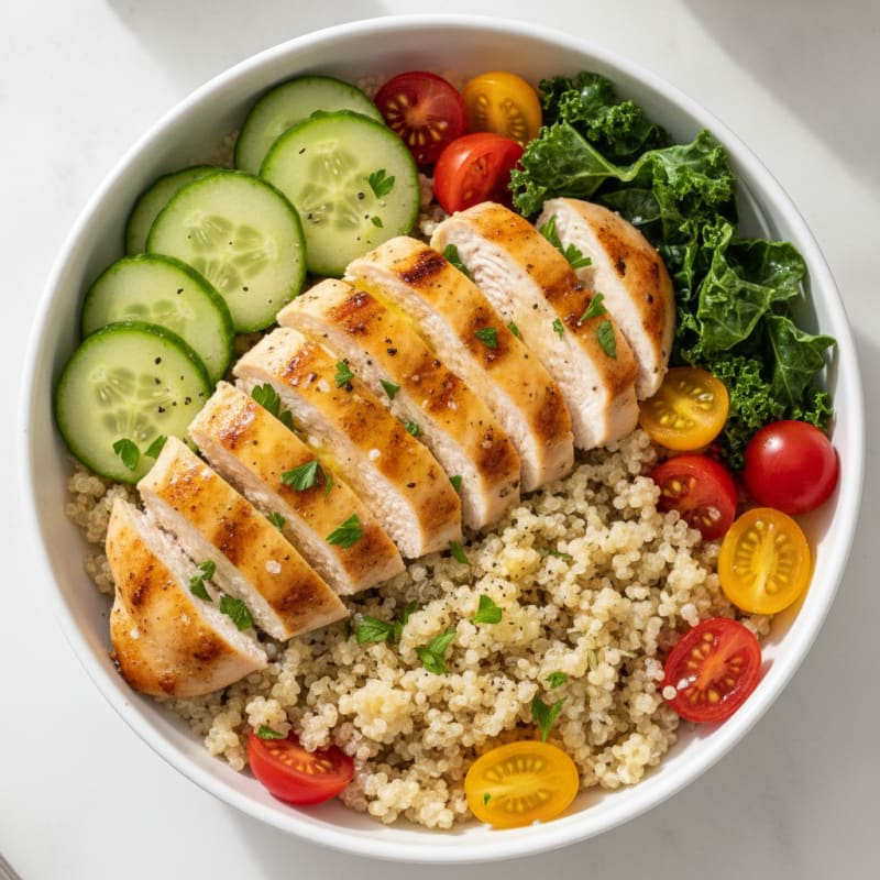Lemon-Herb Chicken and Quinoa Power Bowl