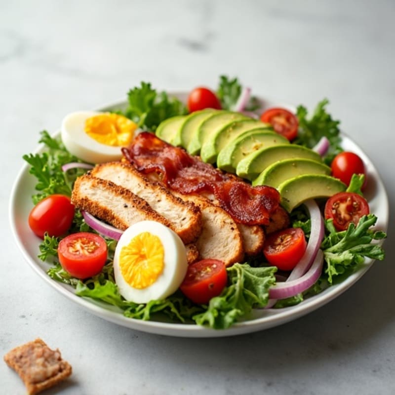 Garden-Fresh Chicken Cobb Salad with Crispy Bacon and Creamy Avocado
