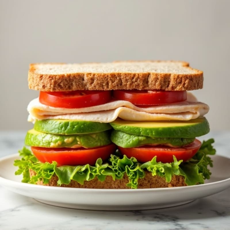 Stacked Turkey Club with Fresh Avocado