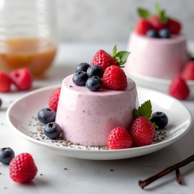 Silky Greek Yogurt Protein Mousse with Mixed Berries