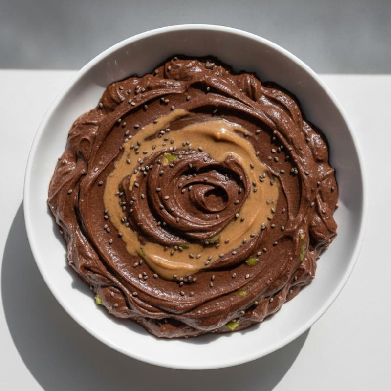 Silky Chocolate Protein Pudding with Chia and Almond Butter