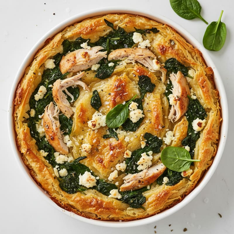 Crispy Spinach and Feta Phyllo Bake